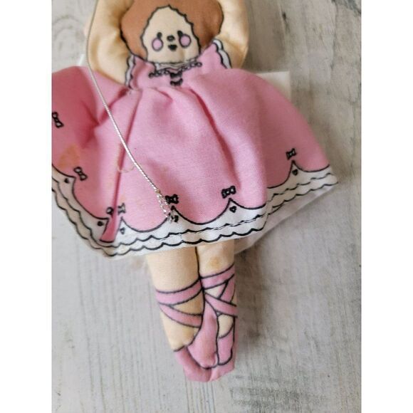 Plush pink AS IS ballerina ornament Xmas decor - Picture 2 of 6